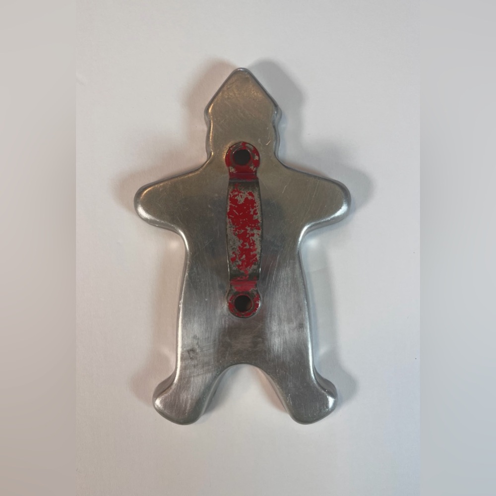 Vintage Alum Cookie Cutter Clown/Gingerbread 6" Tall with Handle 1930